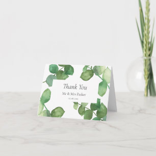 Carte Eucalyptus Boho Merci Mariage verdoyant