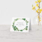 Carte Eucalyptus Boho Merci Mariage verdoyant (Fleur jaune)
