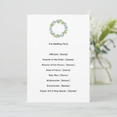Carte Eucalyptus Botanical Wedding Ceremony Program (Debout devant)