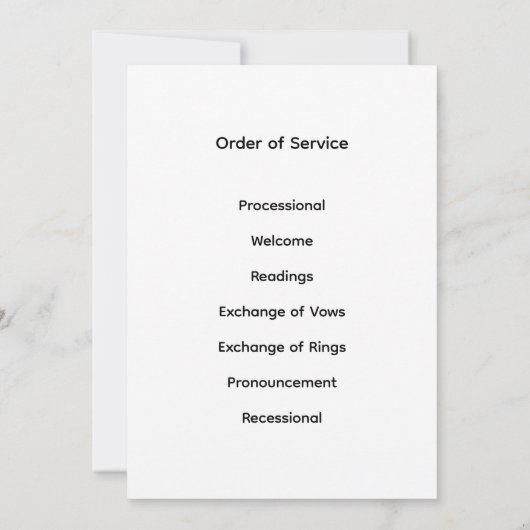 Carte Eucalyptus Botanical Wedding Ceremony Program (Dos)