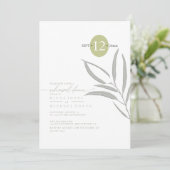 Carte Eucalyptus Couleur Tones Répétition Dinne Vert ID9 (Debout devant)