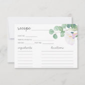 Carte Eucalyptus et calla blanche - Fiche de recette (Devant)