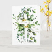 Carte Eucalyptus et tournesols traversent Pâques (Fleur jaune)