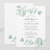 Carte Eucalyptus Fête des mariées végétale végétale (Devant / Derrière)