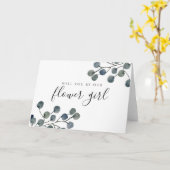 Carte Eucalyptus Feuilles Serez-Vous Notre Fille Fleur (Fleur jaune)