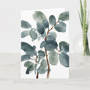 Carte Eucalyptus - Fleurs aquarelle
