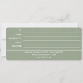 CARTE EUCALYPTUS GREEN BUSINESS LOGO CERTIFICAT CADEAU (Dos)