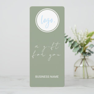 CARTE EUCALYPTUS GREEN BUSINESS LOGO CERTIFICAT CADEAU