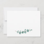 Carte Eucalyptus Grossesse Genre Révélation Bébé Sonogra (Dos)