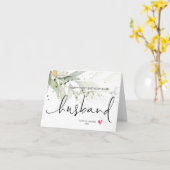 Carte Eucalyptus Joyeux premier anniversaire comme mon m (Fleur jaune)