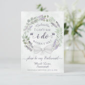 Carte Eucalyptus & Lavender Be My Bridesmaid Card (Debout devant)