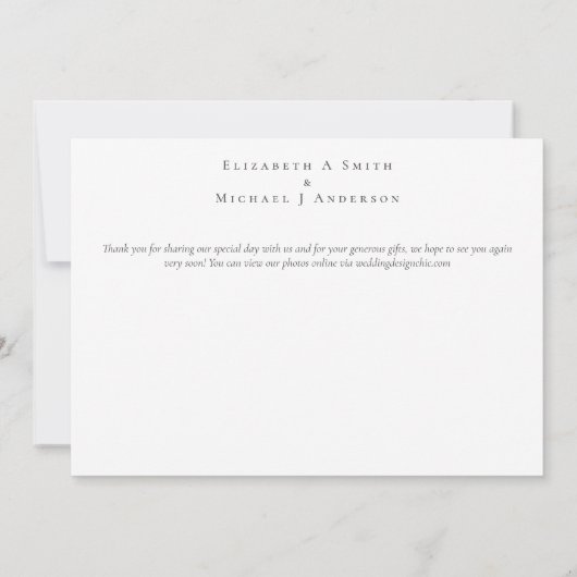 Carte Eucalyptus Mariage - Aquarelle Feuilles de verdure (Dos)