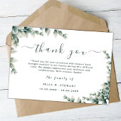 Carte Eucalyptus Minimal Simple Funérailles Merci Note