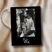 Carte Eucalyptus noir & blanc minimaliste Enregistrer la