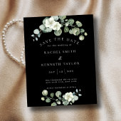 Carte Eucalyptus noir & blanc minimaliste Enregistrer la