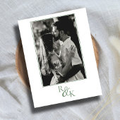 Carte Eucalyptus noir & blanc minimaliste Enregistrer la