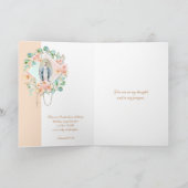 Carte Eucalyptus Rosaire Religieux Vierge Marie Écriture (Intérieur)