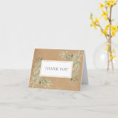 Carte Eucalyptus rustique Merci de verdure (Fleur jaune)