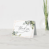 Carte Eucalyptus simple Feuille vert or (Devant)