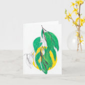 Carte Eucalyptus Sprig Greeting Card (Fleur jaune)