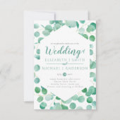 Carte Eucalyptus Verdure Mariage Inviter Envelope PETITE (Devant)