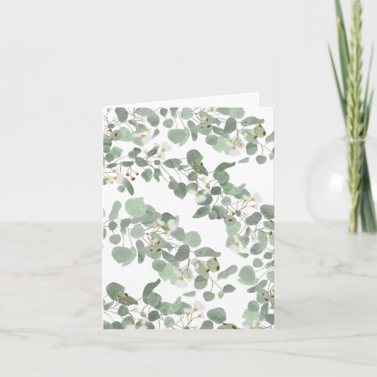 Carte Eucalyptus Vert Argent Dollar Gum Blossoms (Devant)