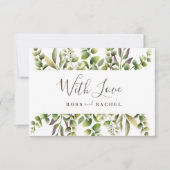 Carte Eucalyptus Vert Élégant (Devant)