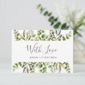 Carte Eucalyptus Vert Élégant (Debout devant)