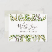Carte Eucalyptus Vert Élégant (Devant / Derrière)