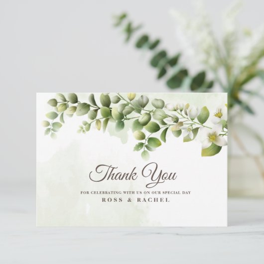 Carte Eucalyptus Vert Élégant (Debout devant)