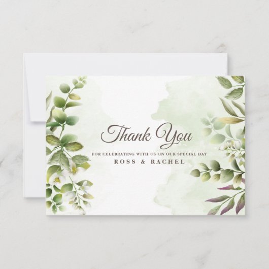 Carte Eucalyptus Vert Élégant (Devant)