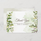 Carte Eucalyptus Vert Élégant (Devant / Derrière)