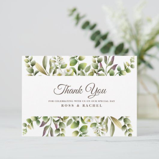 Carte Eucalyptus Vert Élégant (Debout devant)