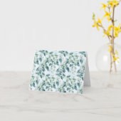 Carte Eucalyptus Vert Sage Doux Aquarelle (Fleur jaune)