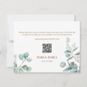 Carte Eucalyptus vietnamien Chanson Hy Mariage Thiep Moi (Dos)
