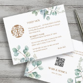 Carte Eucalyptus vietnamien Chanson Hy Mariage Thiep Moi