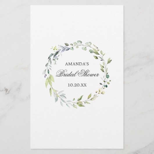 Carte Eucalyptus Watercolor Wings & Advice Card (Dos)