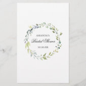 Carte Eucalyptus Watercolor Wings & Advice Card (Dos)