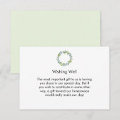 Carte Eucalyptus Wreath Wedding Honeymoon Fund Card (Devant / Derrière)