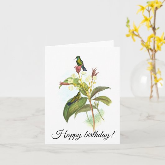 Carte Eucephala caerulea (saphir à poils bleus) (Fleur jaune)