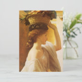 Carte Eucharis - Fille avec un panier de fruits de Leigh (Debout devant)