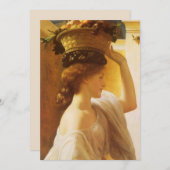 Carte Eucharis - Fille avec un panier de fruits de Leigh (Devant / Derrière)