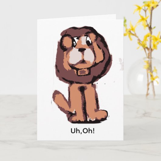 Carte Euh, Oh (Fleur jaune)
