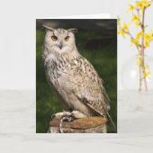 Carte Eurasian Eagle Owl (Fleur jaune)