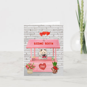 Carte Eurasier Chien Valentine's Day Kissing Booth