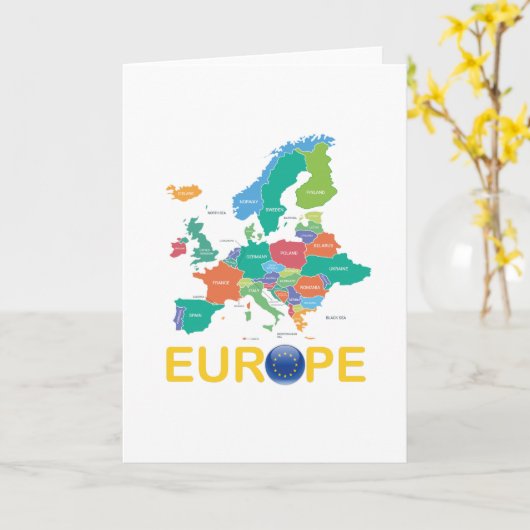 Carte Europe (Fleur jaune)