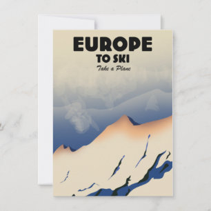 Carte Europe à ski "Prendre l'avion" Mug Café Bicolore