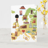 Carte européenne de bande dessinée (Fleur jaune)
