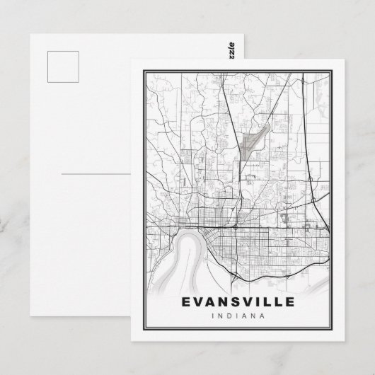 Carte Evansville (Devant / Derrière)