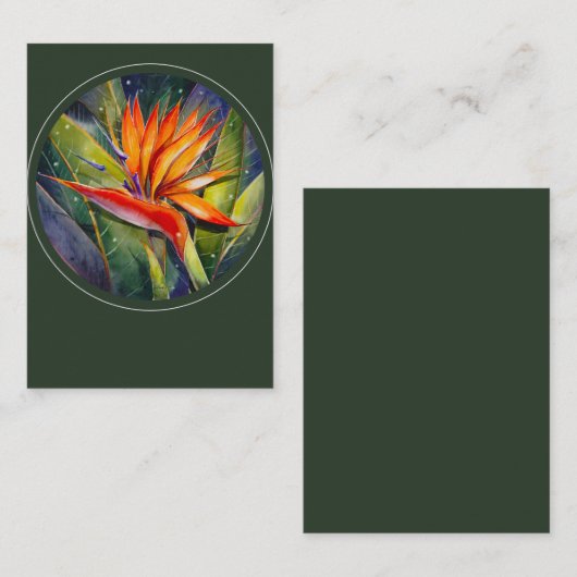 Carte EVE Peint Strelitzia Flower Note (Devant / Derrière)